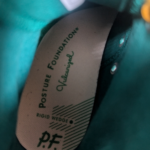 PF Flyers Posture Foundation Green Yellow White High Tops Women's 6.5 - Picture 12 of 15